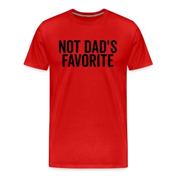 Nicht Papas Favorit - Männer Premium Bio T-Shirt - Rot - Vorne - Damien (186cm)