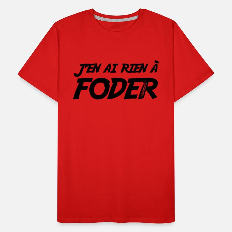 J'en ai rien a foder Noir T-shirt bio Premium Homme