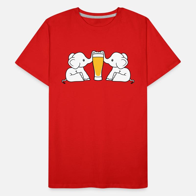 paar team 2 freunde crew alkohol elefant bier saug Männer Premium Bio T-Shirt