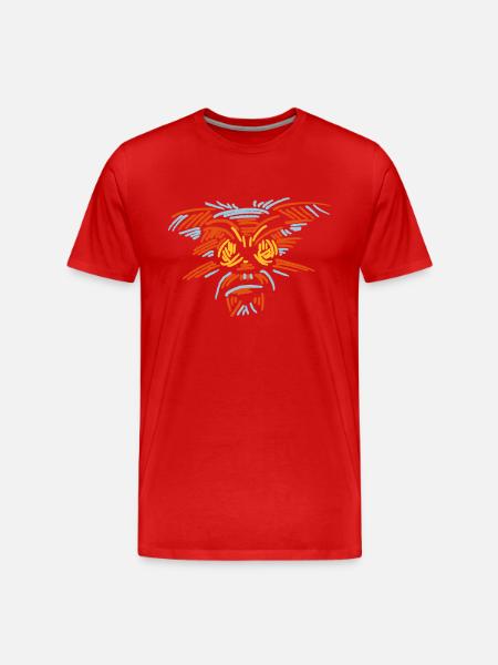 stripes art head - Men's Premium Organic T-Shirt - red