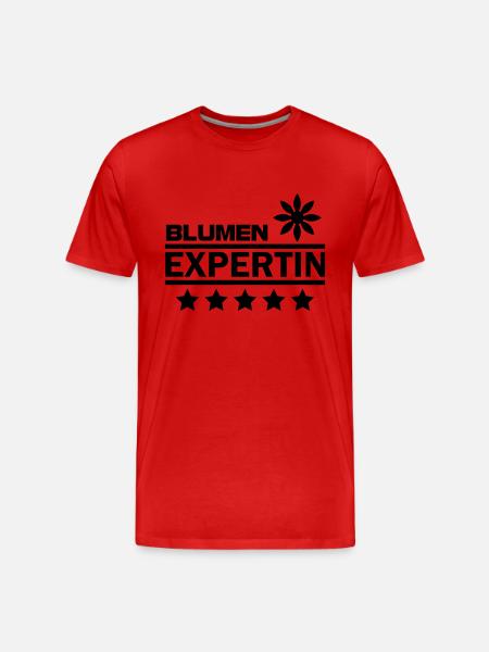 blumen expertin - Männer Premium Bio T-Shirt - Rot
