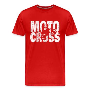conception de motocross - T-shirt bio Premium Homme - rouge - Devant - Damien (186cm)