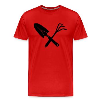 outils de jardin - T-shirt bio Premium Homme - rouge - Devant - Damien (186cm)