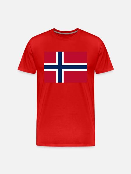 Norway flag - Men's Premium Organic T-Shirt - red