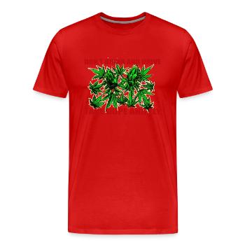 Cannabis - T-shirt bio Premium Homme - rouge - Devant - Damien (186cm)
