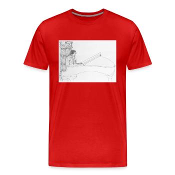 Pianist Antimo Magnotta in V&A Museum - Men's Premium Organic T-Shirt - red - Front - Damien (186cm)