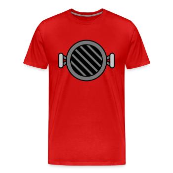 Barbecue Coal Grill Grill Master Grill Grill - T-shirt bio Premium Homme - rouge - Devant - Damien (186cm)