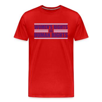 citation féministe sur les droits des femmes - T-shirt bio Premium Homme - rouge - Devant - Damien (186cm)