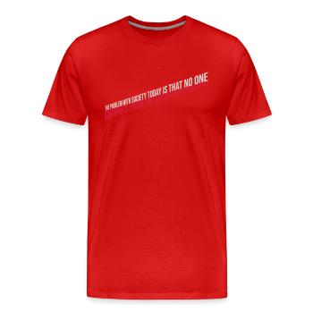 drinks from enemies skulls - Men's Premium Organic T-Shirt - red - Front - Damien (186cm)