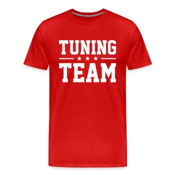 Équipe de tuning - T-shirt bio Premium Homme - rouge - Devant - Damien (186cm)