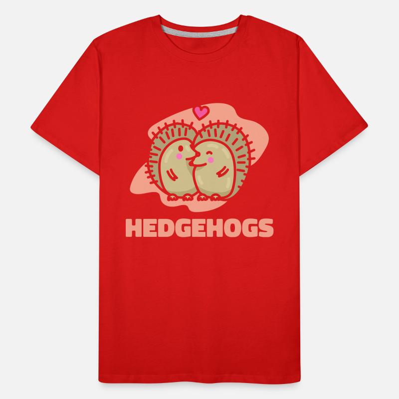 Valentinstag Geschenk Igel Männer Premium Bio T-Shirt