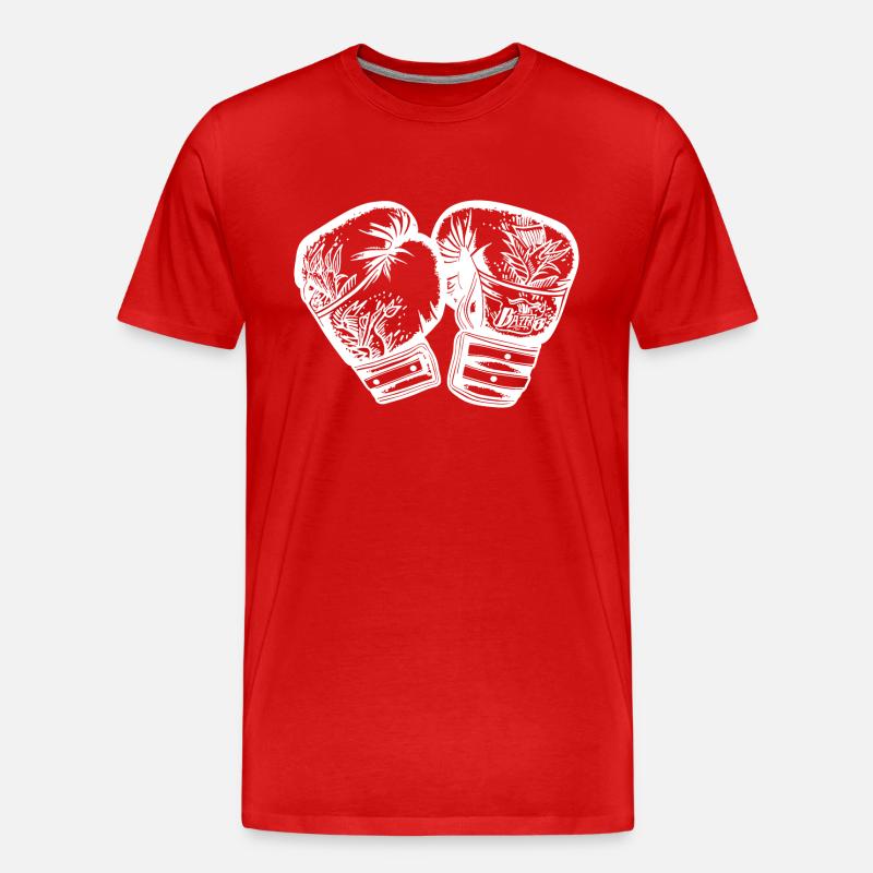 Boxhandschuhe Boxen - Männer Premium Bio T-Shirt - Rot