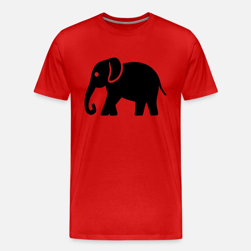 Elefant - Männer Premium Bio T-Shirt - Rot