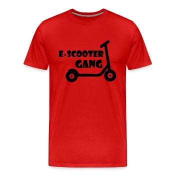 E-Scooter Roller Scooter - T-shirt bio Premium Homme - rouge - Devant - Damien (186cm)