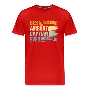 Best Airboat Captian Ever Hydroplane Propeller Swa - Männer Premium Bio T-Shirt - Rot - Vorne - Damien (186cm)