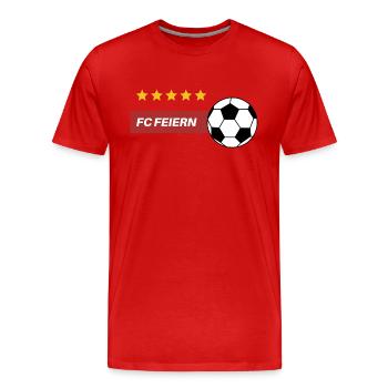 FC Feiern - Männer Premium Bio T-Shirt - Rot - Vorne - Damien (186cm)