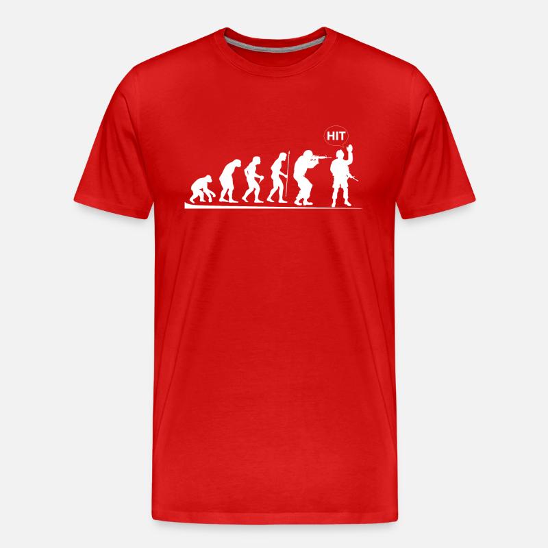 Man and his evolution HIT - Men's Premium Organic T-Shirt - red