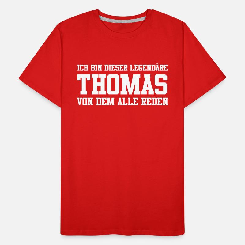 Thomas Name Design Männer Premium Bio T-Shirt