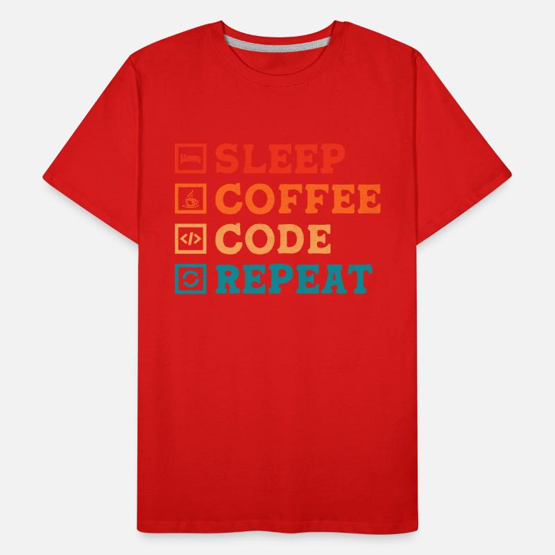 Coffee Coding Programmer Coder Developer Nerd Coff Men's Premium Organic T-Shirt
