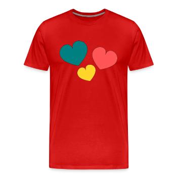 PAAR. ICH HABE GERADE GEHEIRATET. Junggesellinnenabschied. VALENTINSTAG. LIEBE. - Männer Premium Bio T-Shirt - Rot - Vorne - Damien (186cm)
