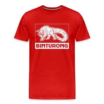 Binturong Bärenkatze Tiere Biologie Tierwelt - Männer Premium Bio T-Shirt - Rot - Vorne - Damien (186cm)
