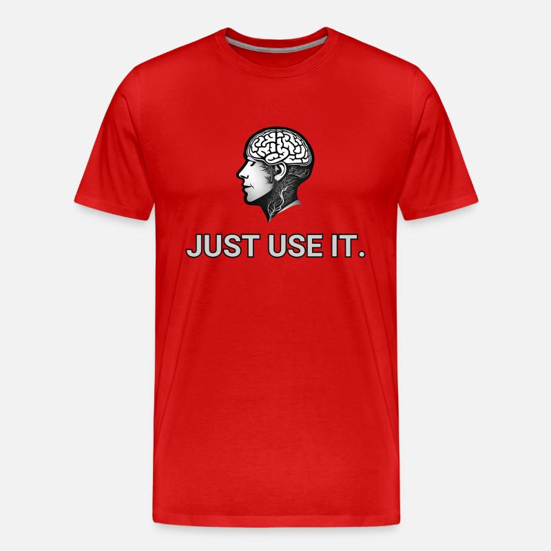 NUTZEN SIE ES EINFACH - Männer Premium Bio T-Shirt - Rot