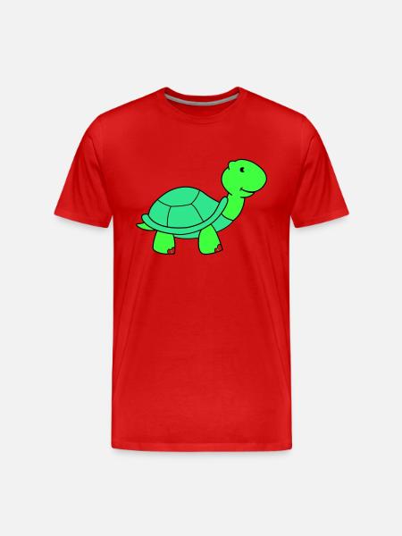 turtle - Men's Premium Organic T-Shirt - red