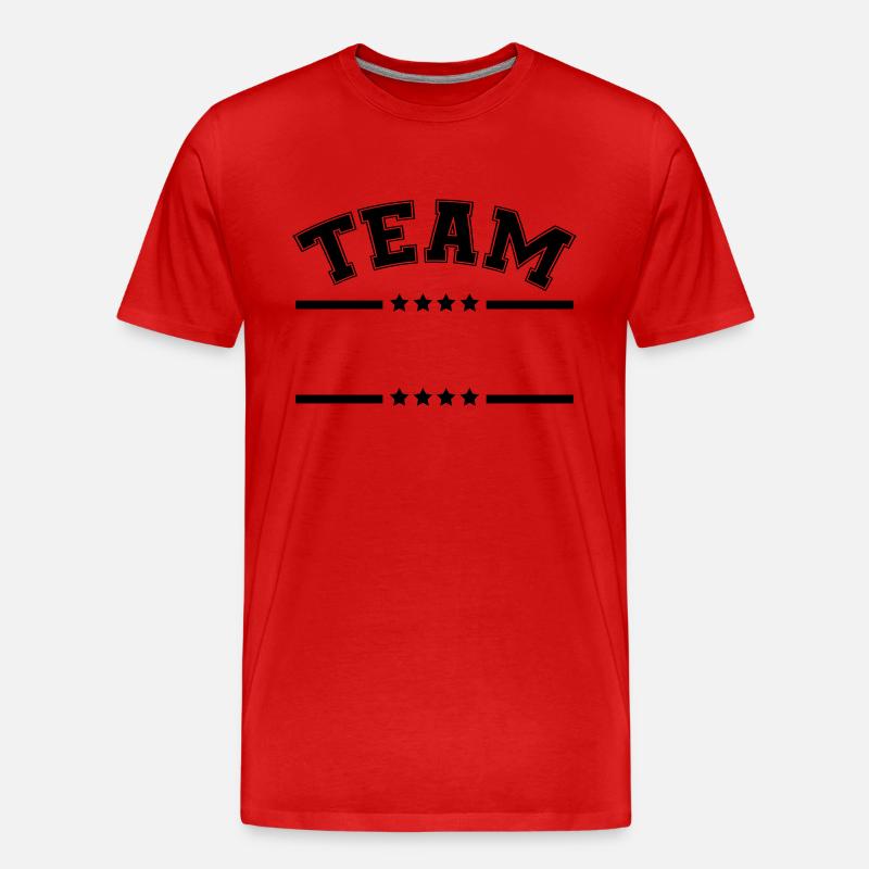 team strich stern - Männer Premium Bio T-Shirt - Rot