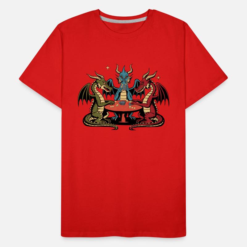 Dragons cartes à jouer T-shirt bio Premium Homme
