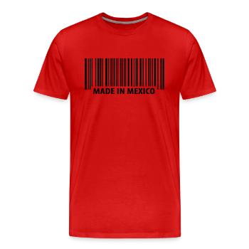 Made in Mexico - T-shirt bio Premium Homme - rouge - Devant - Damien (186cm)