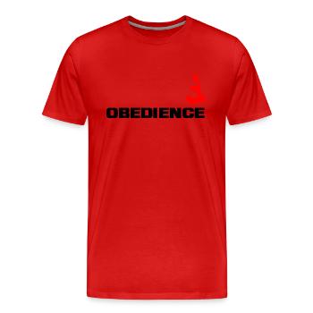 Obedience mit Pylone - Männer Premium Bio T-Shirt - Rot - Vorne - Damien (186cm)