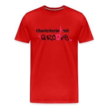 Chorleiterin mit GROOVE - Männer Premium Bio T-Shirt - Rot - Vorne - Damien (186cm)