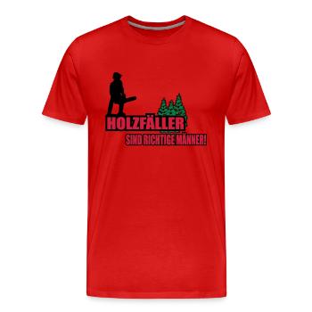 lumberjack - Men's Premium Organic T-Shirt - red - Front - Damien (186cm)