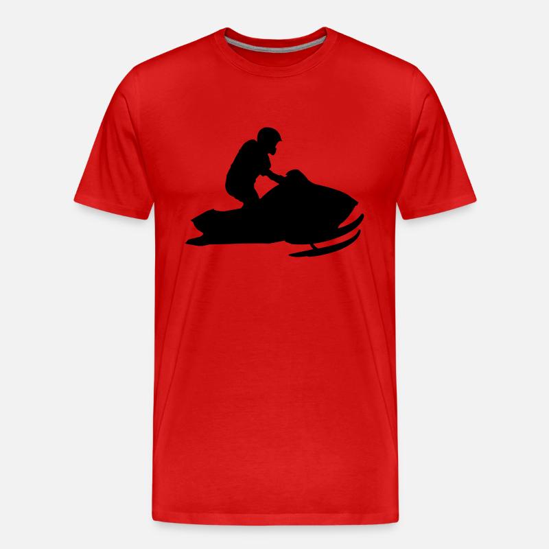 snowmobile - Männer Premium Bio T-Shirt - Rot