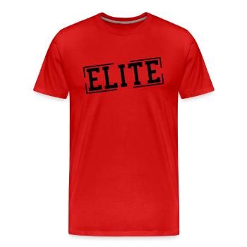 elite_stamp_gr1 - T-shirt bio Premium Homme - rouge - Devant - Damien (186cm)