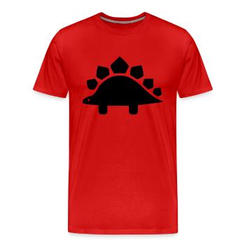 dino - Männer Premium Bio T-Shirt - Rot - Vorne - Damien (186cm)
