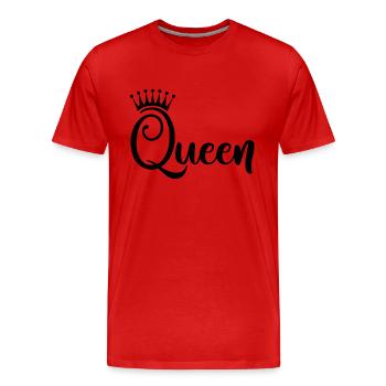 Queen - Men's Premium Organic T-Shirt - red - Front - Damien (186cm)