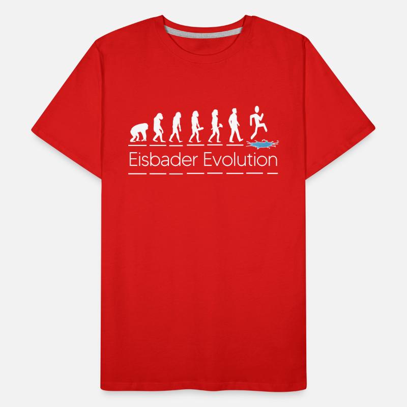 eisbader winterschwimmen evolution eiswasser Männer Premium Bio T-Shirt