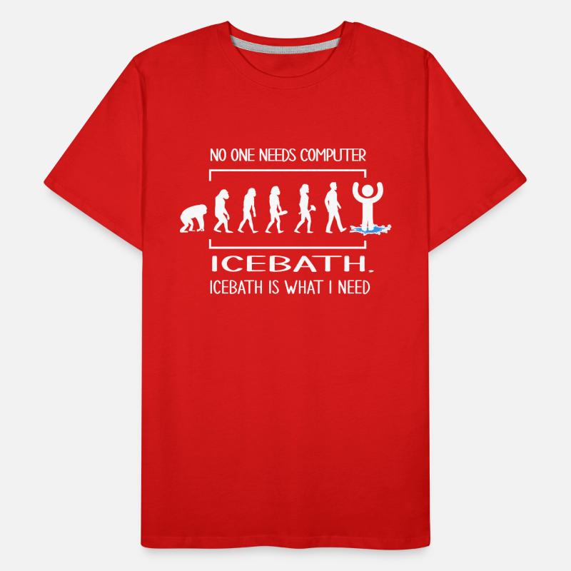 bain d’hiver bain de glace trou de glace évolution baignade T-shirt bio Premium Homme