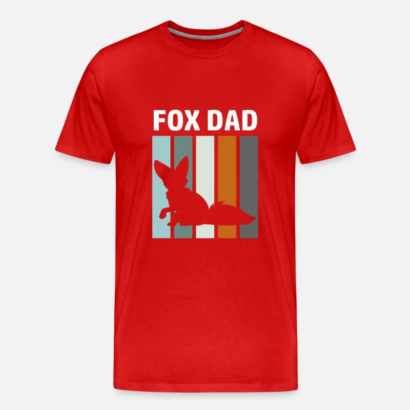 Fuchs Fuchsbesitzer Fox Dad - Männer Premium Bio T-Shirt - Rot
