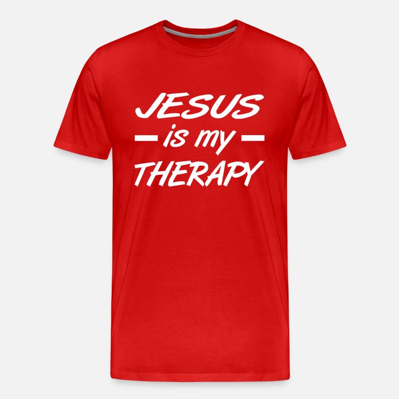 Jesus - Männer Premium Bio T-Shirt - Rot