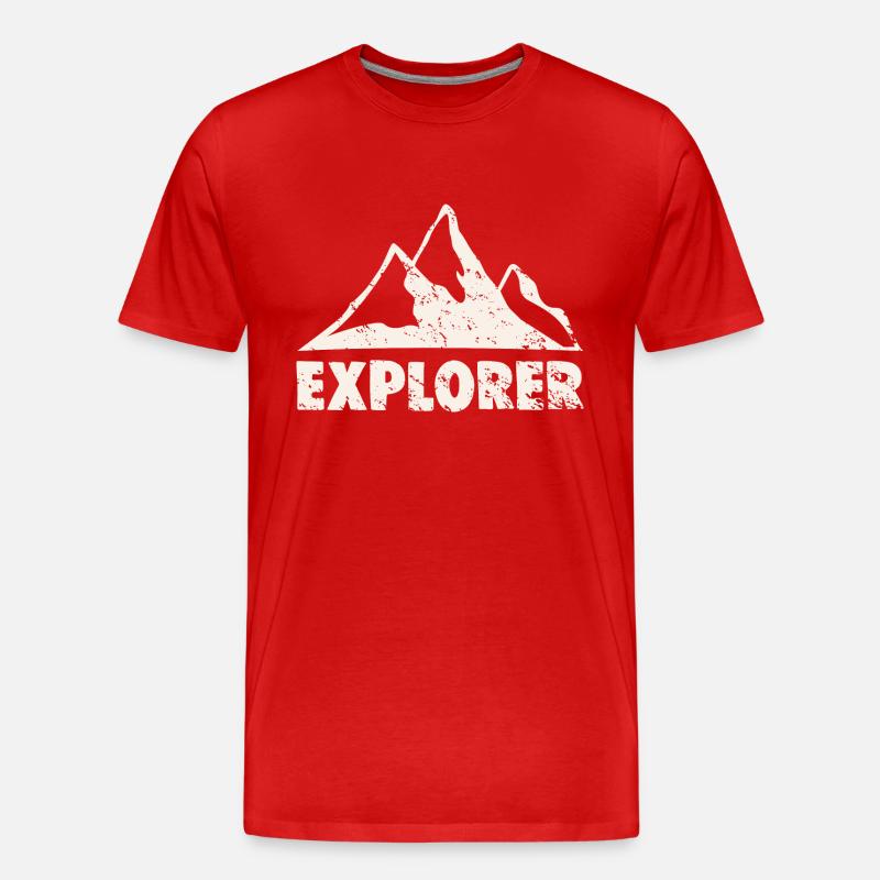 EXPLORER - Männer Premium Bio T-Shirt - Rot
