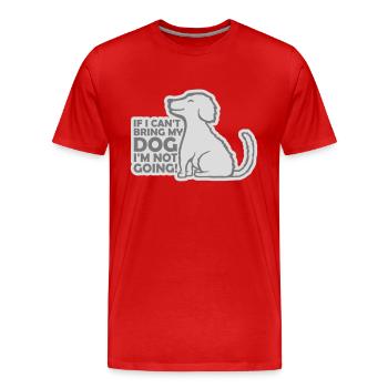 Citation Apportez mon chien - T-shirt bio Premium Homme - rouge - Devant - Damien (186cm)
