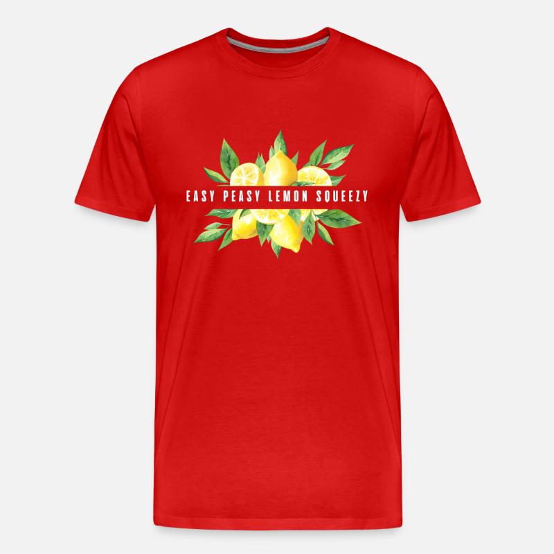 Easy Peasy Zitrone Squeezy - Männer Premium Bio T-Shirt - Rot