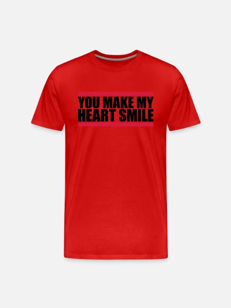 make my heart smile - Men's Premium Organic T-Shirt - red