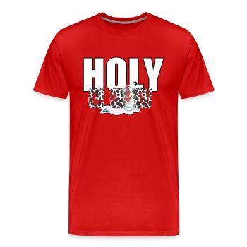 Milch - Kuh - Männer Premium Bio T-Shirt - Rot - Vorne - Damien (186cm)