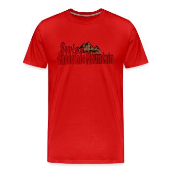 Swiss Chocolate Mountain - T-shirt bio Premium Homme - rouge - Devant - Damien (186cm)