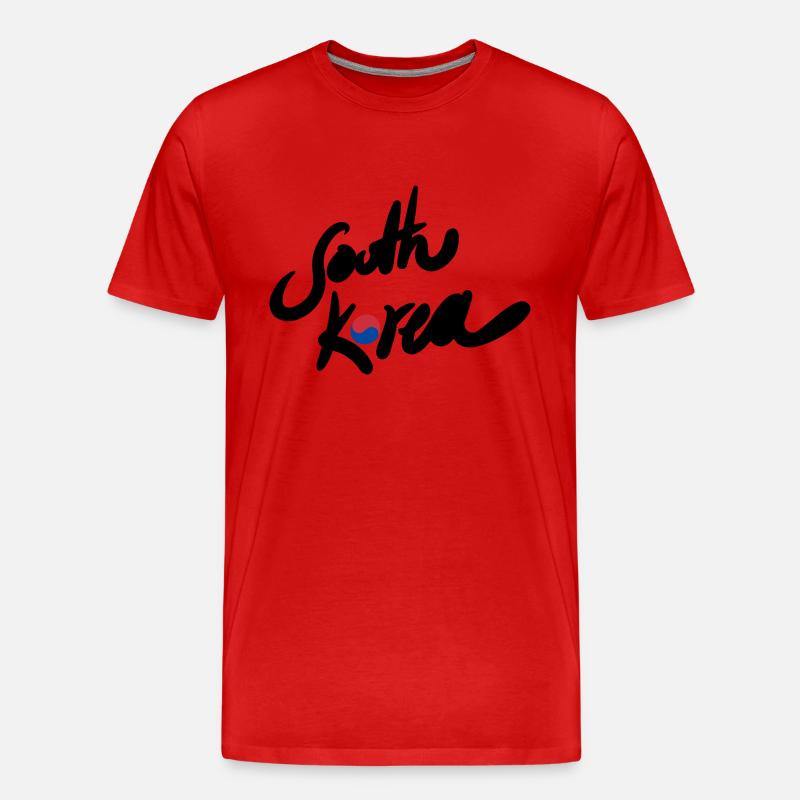 Corée du Sud - T-shirt bio Premium Homme - rouge