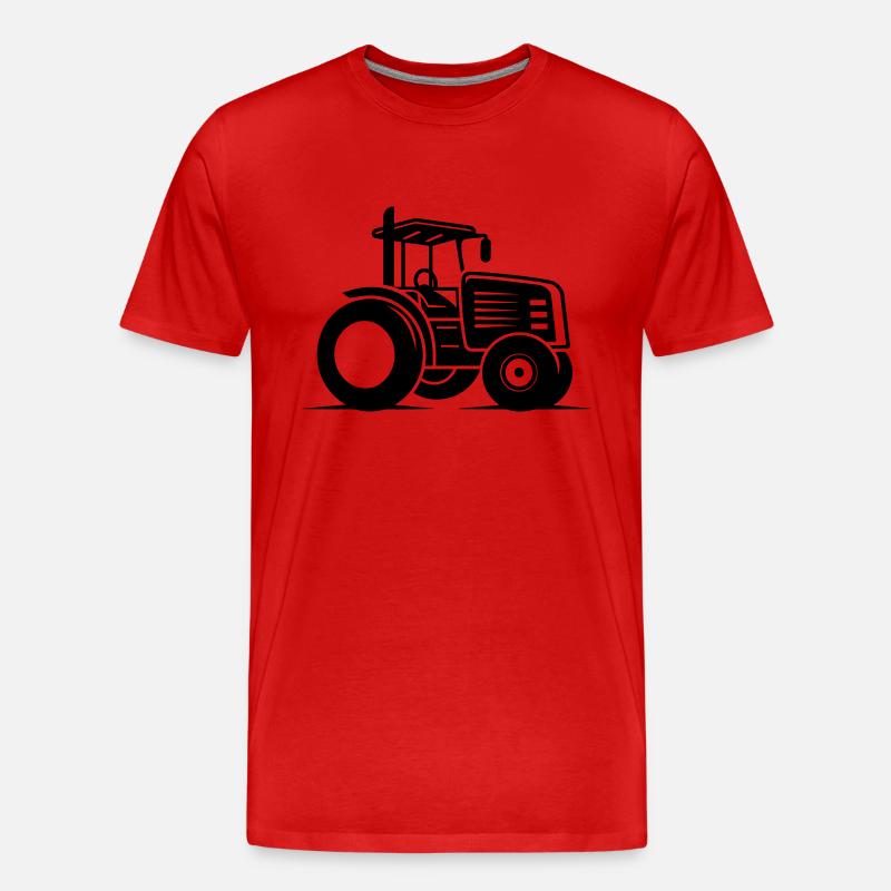 Traktor - Männer Premium Bio T-Shirt - Rot