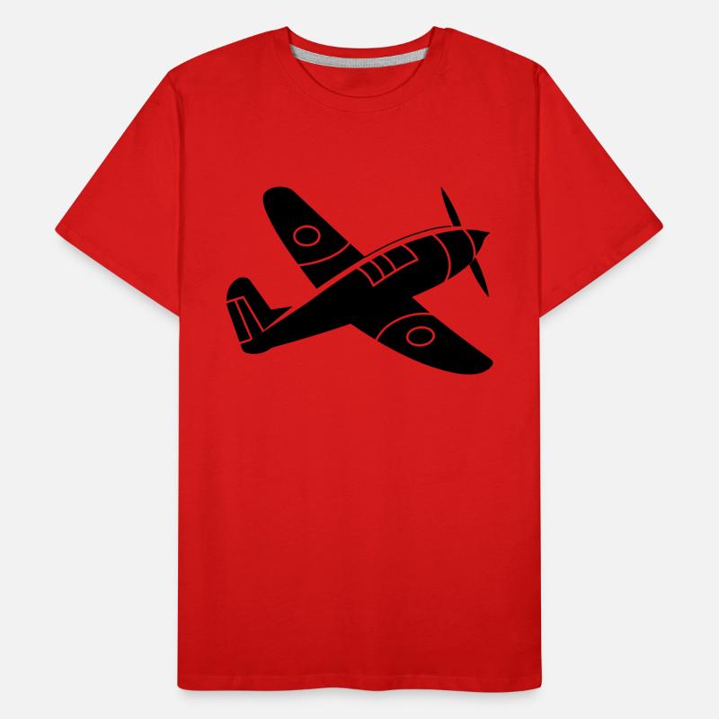 Kampfflugzeug Männer Premium Bio T-Shirt